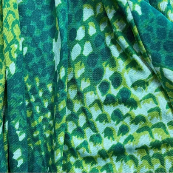 Diane Von Furstenberg wrap dress in teal, blue and green snake print - Picture 6 of 7
